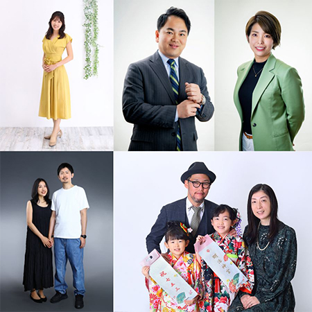 梅田店のビジネス、プロフィール、婚活、家族・記念撮影の作例