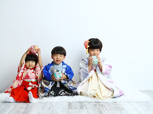 入学記念の家族写真