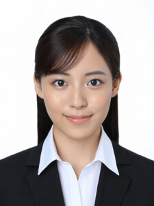 スキッパーカラーシャツの就活証明写真