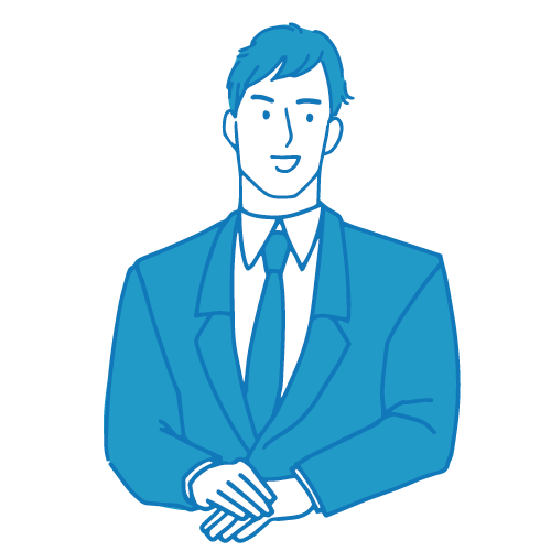 スーツを着こなした就活生