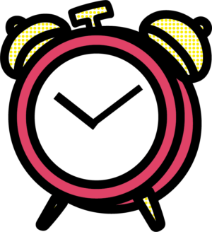 目覚まし時計のイラスト