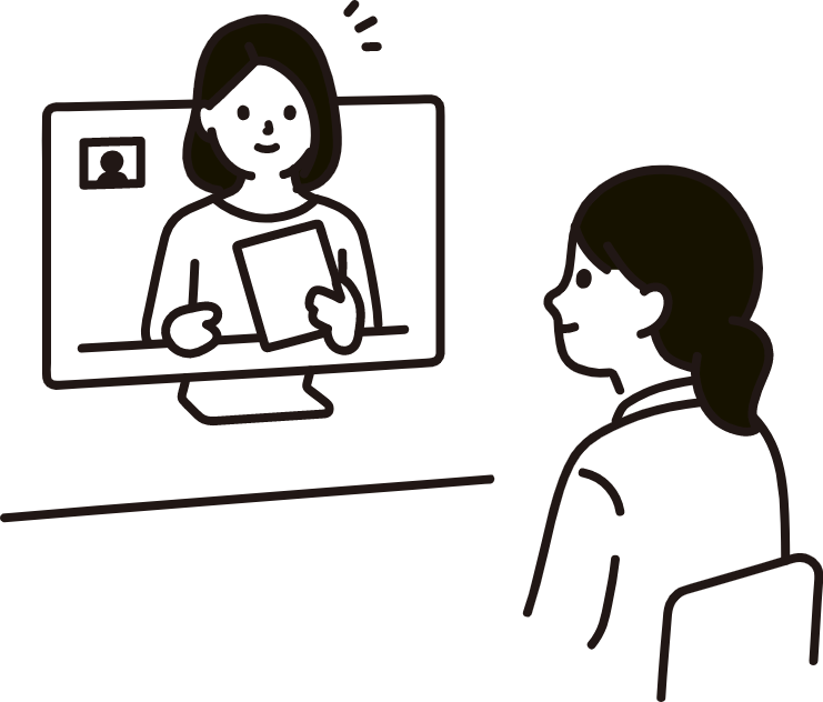 オンライン面接中の就活女性