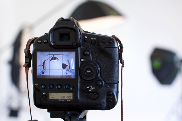 スタジオのカメラ機材