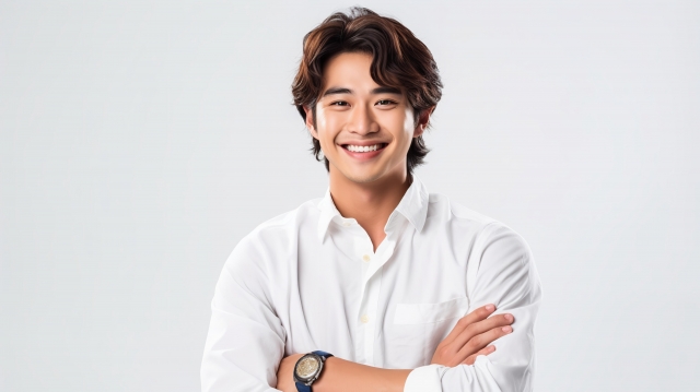 笑顔の男性の写真