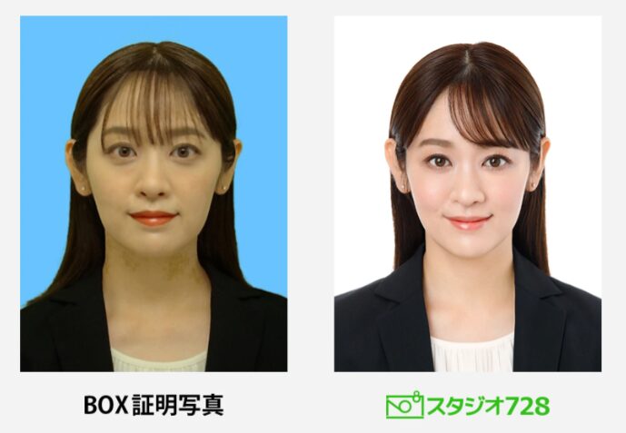 スピード写真機とスタジオ728の比較