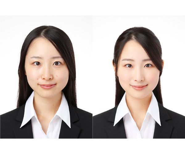 就活写真のビフォーアフター