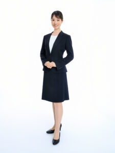 アナウンサースーツ全身写真