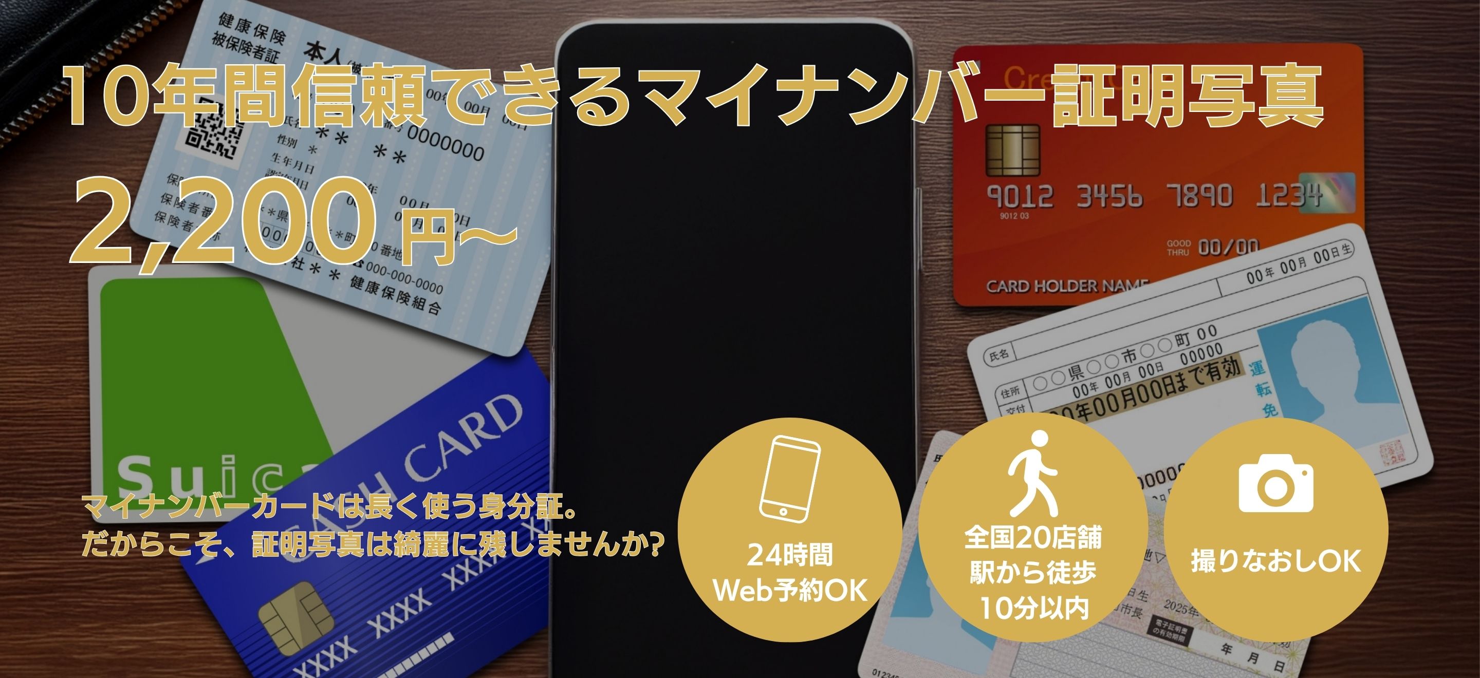 10年間信頼できるマイナンバー証明写真