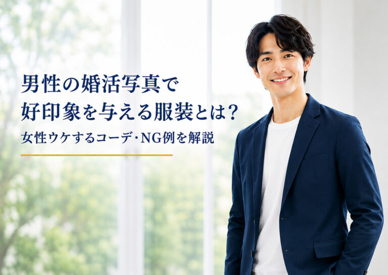 【男性向け】婚活写真で好印象を与える服装とは?女性ウケするコーデNG例を解説