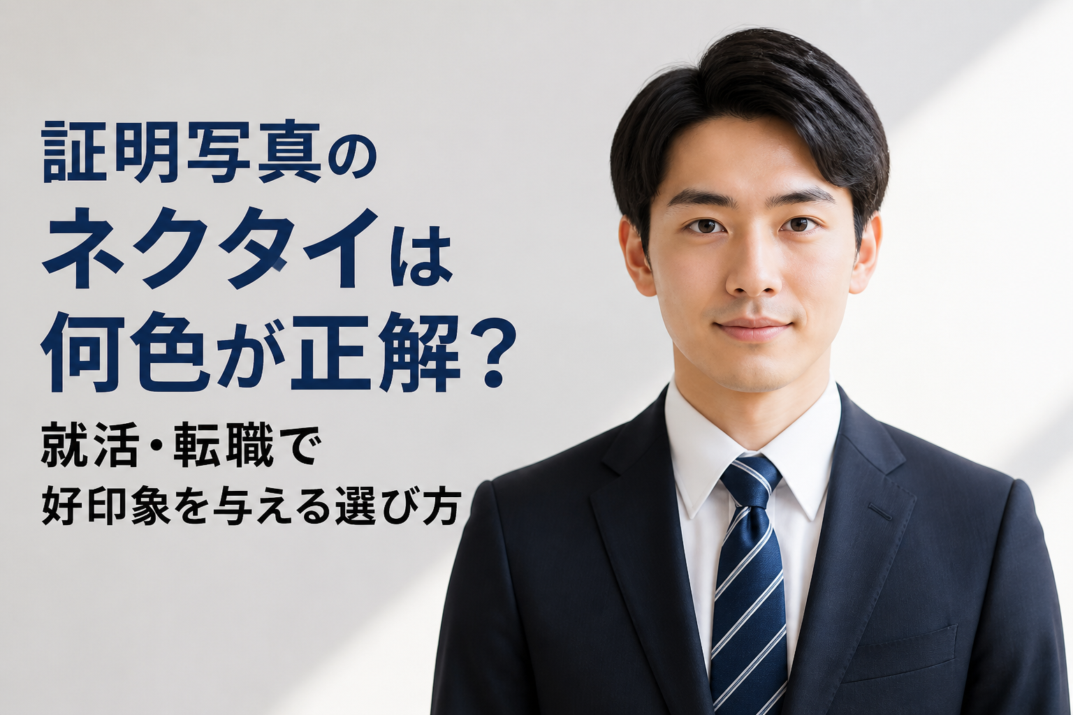 証明写真のネクタイは何色が正解？就活・転職で好印象を与える選び方